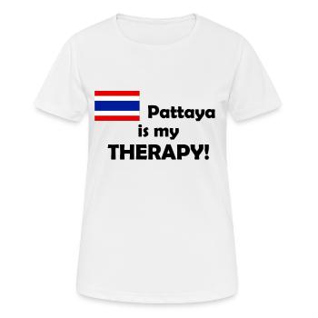 Pattaya is my Therapy - Frauen T-Shirt atmungsaktiv - Weiß - Vorne - AI Model Female 172 dark (172cm)