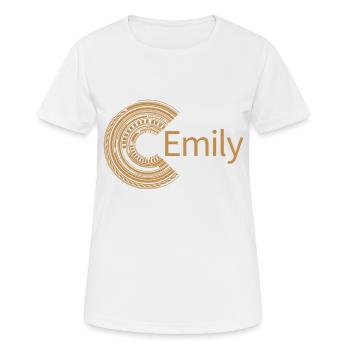 Für Emily - Frauen T-Shirt atmungsaktiv - Weiß - Vorne - AI Model Female 172 dark (172cm)