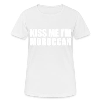 Kiss me im moroccan - marokko - Frauen T-Shirt atmungsaktiv - Weiß - Vorne - AI Model Female 172 dark (172cm)