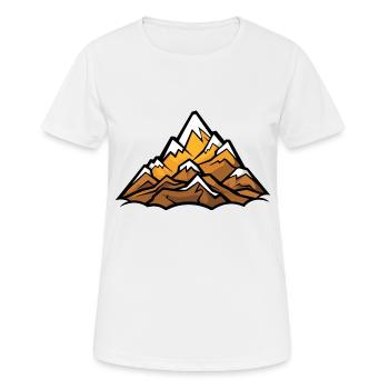 Mountains Alps Silhouette - Women's Breathable T-Shirt - white - Front - AI Model Female 172 dark (172cm)