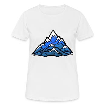 Mountains Alps Silhouette - Women's Breathable T-Shirt - white - Front - AI Model Female 172 dark (172cm)
