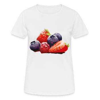 obst 2 - Frauen T-Shirt atmungsaktiv - Weiß - Vorne - AI Model Female 172 dark (172cm)