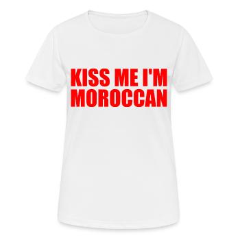 Kiss me im moroccan - Frauen T-Shirt atmungsaktiv - Weiß - Vorne - AI Model Female 172 dark (172cm)
