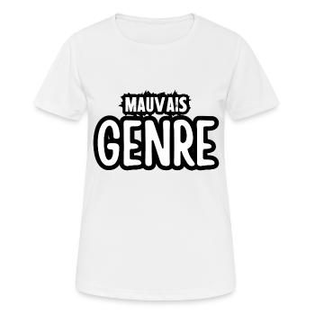 mauvais genre - T-shirt respirant Femme - blanc - Devant - AI Model Female 172 dark (172cm)