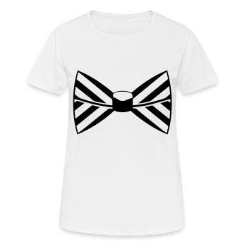 Noeud papillon - T-shirt respirant Femme - blanc - Devant - AI Model Female 172 dark (172cm)