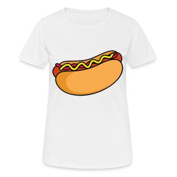hot-dog - T-shirt respirant Femme - blanc - Devant - AI Model Female 172 dark (172cm)
