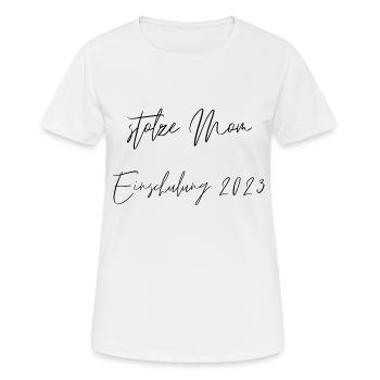 stolze Mom Einschulung 2023 - Frauen T-Shirt atmungsaktiv - Weiß - Vorne - AI Model Female 172 dark (172cm)