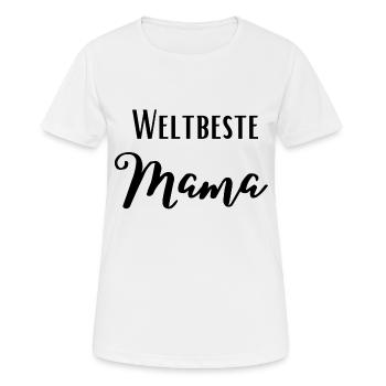 Weltbeste Mama - Frauen T-Shirt atmungsaktiv - Weiß - Vorne - AI Model Female 172 dark (172cm)
