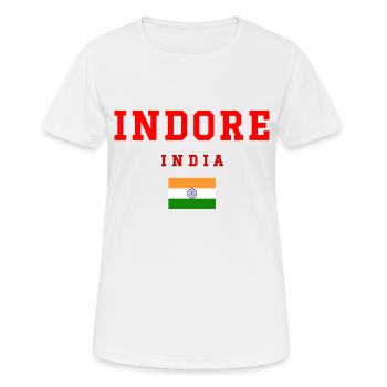 Indore, Inde - T-shirt respirant Femme - blanc - Devant - AI Model Female 172 dark (172cm)