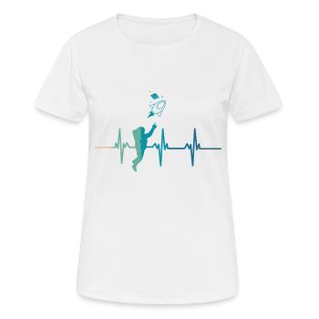 Astronauten-Herzschlag - Frauen T-Shirt atmungsaktiv - Weiß - Vorne - AI Model Female 172 dark (172cm)
