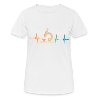 Microscope heartbeat - Women's Breathable T-Shirt - white - Front - AI Model Female 172 dark (172cm)