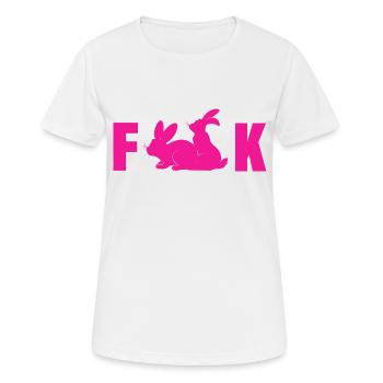 Fuck Hasen Sex Lustige Bilder - Frauen T-Shirt atmungsaktiv - Weiß - Vorne - AI Model Female 172 dark (172cm)