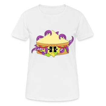 TENTAKEL-BISSE - Frauen T-Shirt atmungsaktiv - Weiß - Vorne - AI Model Female 172 dark (172cm)