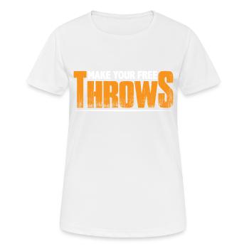 Make Your Free Throws 8 - Frauen T-Shirt atmungsaktiv - Weiß - Vorne - AI Model Female 172 dark (172cm)