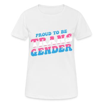 Proud To Be Transgender - LGBTQ Pride Transgender - Women's Breathable T-Shirt - white - Front - AI Model Female 172 dark (172cm)