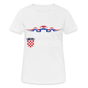 Kroatien hrvatska kroatien hrv hr zagreb geteilte Flagge - Frauen T-Shirt atmungsaktiv - Weiß - Vorne - AI Model Female 172 dark (172cm)