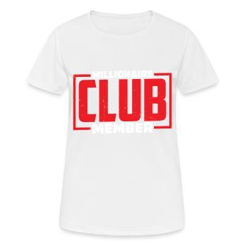 Millionaire Club Member 36 - Frauen T-Shirt atmungsaktiv - Weiß - Vorne - AI Model Female 172 dark (172cm)