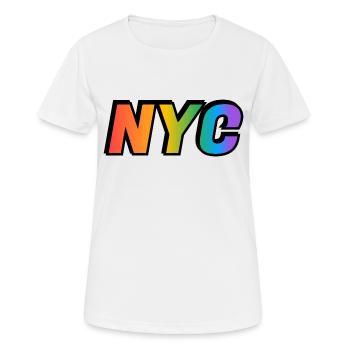 Gay NYC - Women's Breathable T-Shirt - white - Front - AI Model Female 172 dark (172cm)