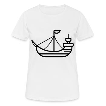Bateau pirate - T-shirt respirant Femme - blanc - Devant - AI Model Female 172 dark (172cm)