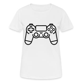 Jeux vidéo manette - T-shirt respirant Femme - blanc - Devant - AI Model Female 172 dark (172cm)