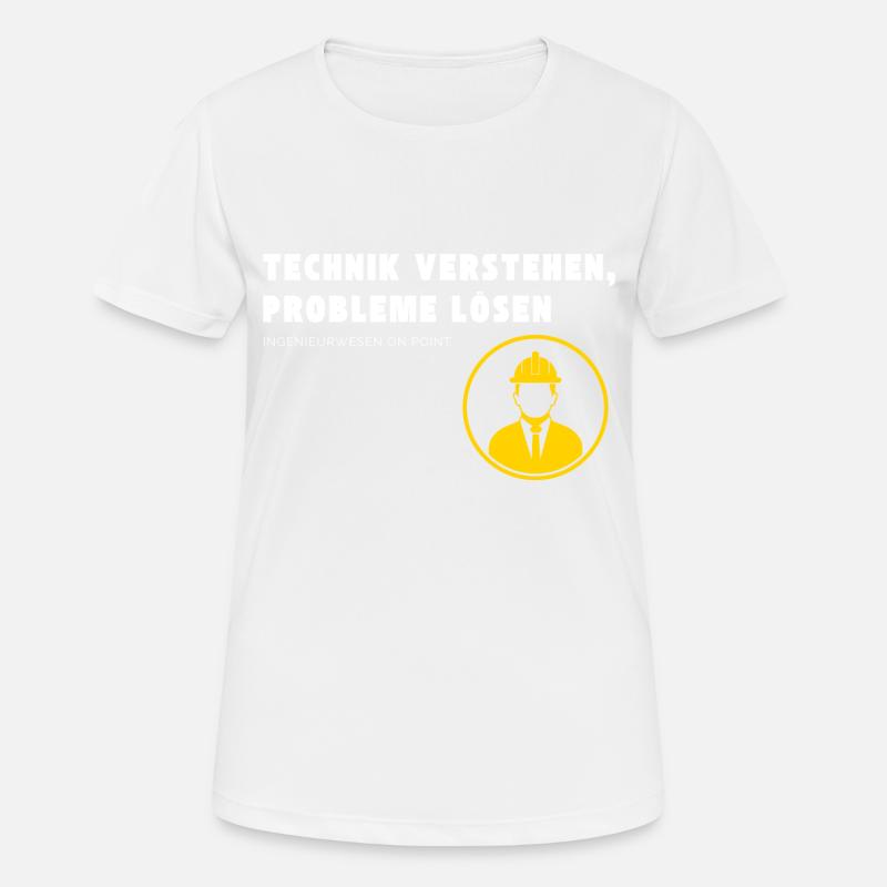 Understanding technology, solving problems Engineering . - Women's Breathable T-Shirt - white