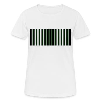 barcode - Frauen T-Shirt atmungsaktiv - Weiß - Vorne - AI Model Female 172 dark (172cm)