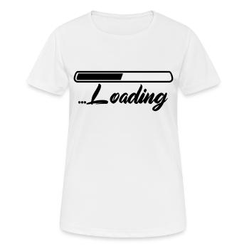 loading - Frauen T-Shirt atmungsaktiv - Weiß - Vorne - AI Model Female 172 dark (172cm)