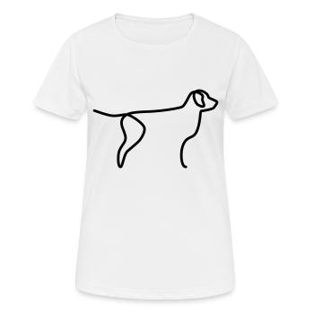 Golden retriever - T-shirt respirant Femme - blanc - Devant - AI Model Female 172 dark (172cm)