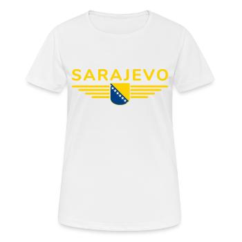 Sarajevo Bosnien Fan T-Shirt - Frauen T-Shirt atmungsaktiv - Weiß - Vorne - AI Model Female 172 dark (172cm)