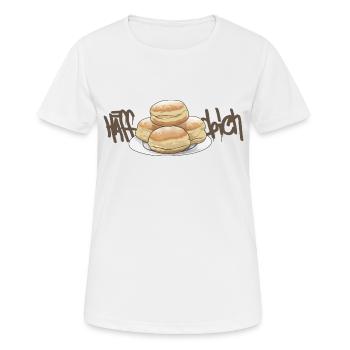 Pâte à levure // beignets // illustration - T-shirt respirant Femme - blanc - Devant - AI Model Female 172 dark (172cm)