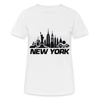 new york skyline ny - Frauen T-Shirt atmungsaktiv - Weiß - Vorne - AI Model Female 172 dark (172cm)