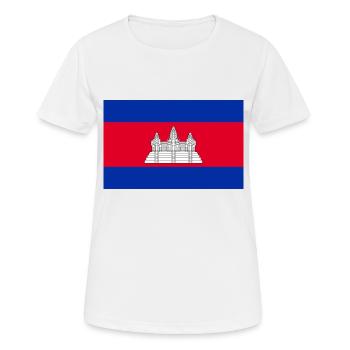Cambodge - T-shirt respirant Femme - blanc - Devant - AI Model Female 172 dark (172cm)