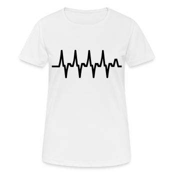 Pouls - T-shirt respirant Femme - blanc - Devant - AI Model Female 172 dark (172cm)