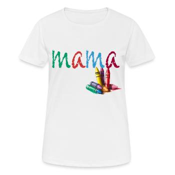 Mom - Chalk colorful - Women's Breathable T-Shirt - white - Front - AI Model Female 172 dark (172cm)
