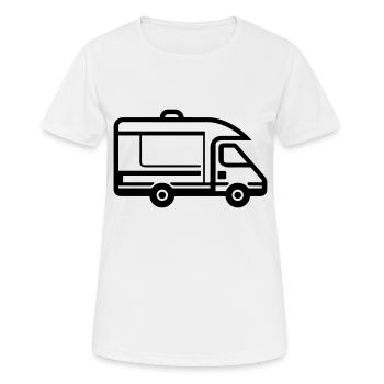 camping car - T-shirt respirant Femme - blanc - Devant - AI Model Female 172 dark (172cm)