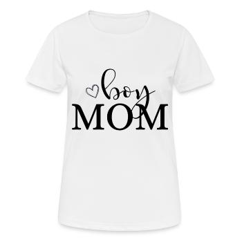 Boy mom - Women's Breathable T-Shirt - white - Front - AI Model Female 172 dark (172cm)