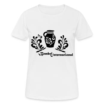 Bembel International FFM - Frauen T-Shirt atmungsaktiv - Weiß - Vorne - AI Model Female 172 dark (172cm)