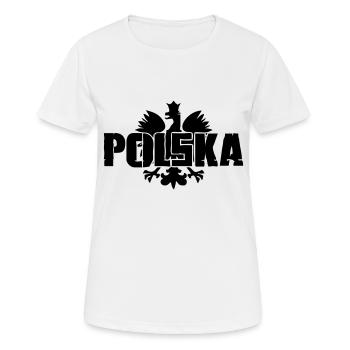 polska - Frauen T-Shirt atmungsaktiv - Weiß - Vorne - AI Model Female 172 dark (172cm)