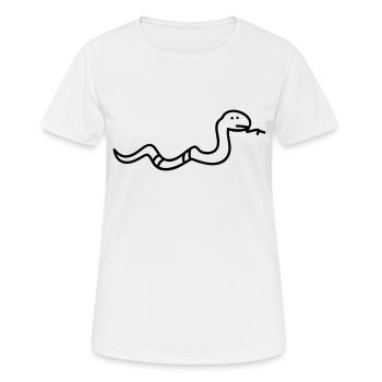 Snake - Women's Breathable T-Shirt - white - Front - AI Model Female 172 dark (172cm)