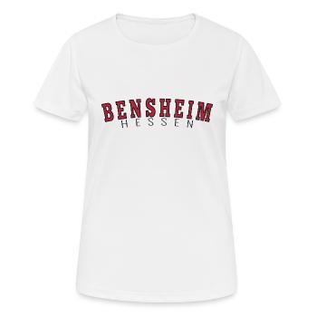 Bensheim Hessen - Frauen T-Shirt atmungsaktiv - Weiß - Vorne - AI Model Female 172 dark (172cm)
