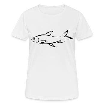 fish319 - Women's Breathable T-Shirt - white - Front - AI Model Female 172 dark (172cm)