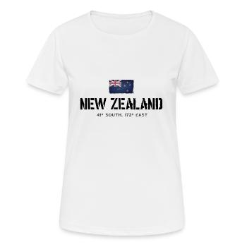 New Zealand - Nouvelle-Zélande - T-shirt respirant Femme - blanc - Devant - AI Model Female 172 dark (172cm)