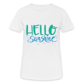 Hello Sunshine blue - Frauen T-Shirt atmungsaktiv - Weiß - Vorne - AI Model Female 172 dark (172cm)