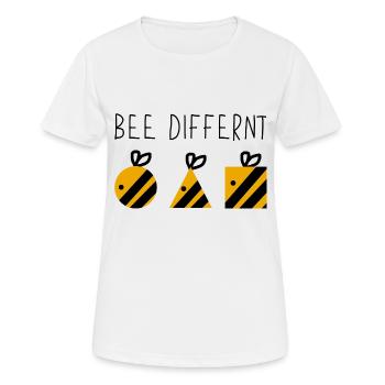 Bee different Bienen Imker Lustig Witzig Biene - Frauen T-Shirt atmungsaktiv - Weiß - Vorne - AI Model Female 172 dark (172cm)