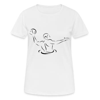 water polo - T-shirt respirant Femme - blanc - Devant - AI Model Female 172 dark (172cm)