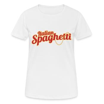 Italienische Spaghetti - Frauen T-Shirt atmungsaktiv - Weiß - Vorne - AI Model Female 172 dark (172cm)