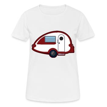Avec la caravane les vacances de rêve - T-shirt respirant Femme - blanc - Devant - AI Model Female 172 dark (172cm)