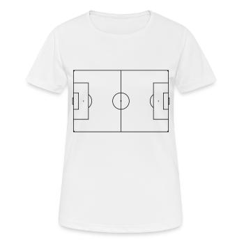 Spielfeld - Frauen T-Shirt atmungsaktiv - Weiß - Vorne - AI Model Female 172 dark (172cm)
