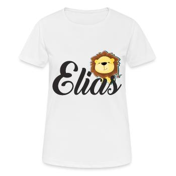 Elias nom Bébé Enfant Enfants Cadeau - T-shirt respirant Femme - blanc - Devant - AI Model Female 172 dark (172cm)