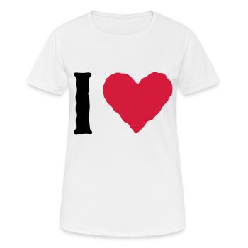 J'aime ... - T-shirt respirant Femme - blanc - Devant - AI Model Female 172 dark (172cm)